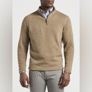 Peter Millar Tan Zip Up Sweater